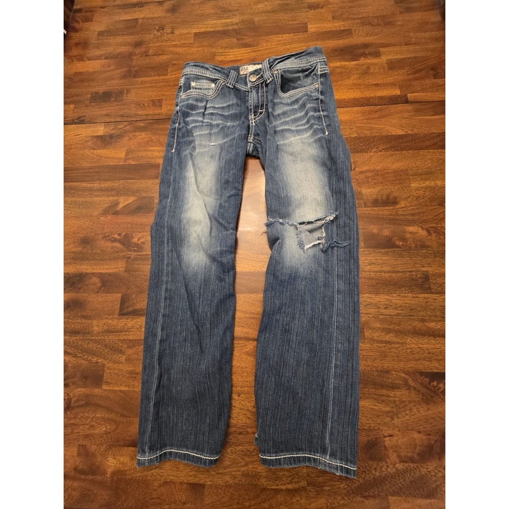 BKE‎ Denim Culture Women's Distressed Blue Jeans, Size 28 Stretch Boot